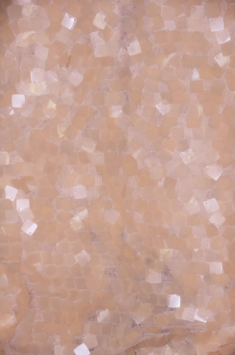 Peach Square Sequin Tablecloth