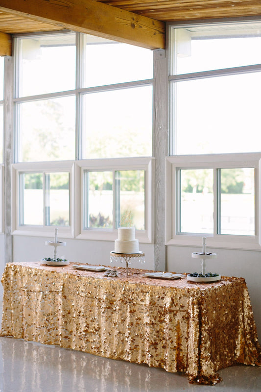 Gold Square Sequin Tablecloth