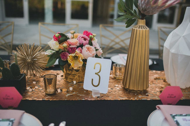 Gold Square Sequin Runner