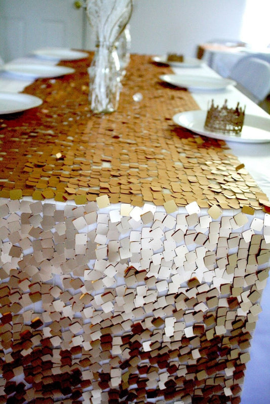 Gold Square Sequin Runner