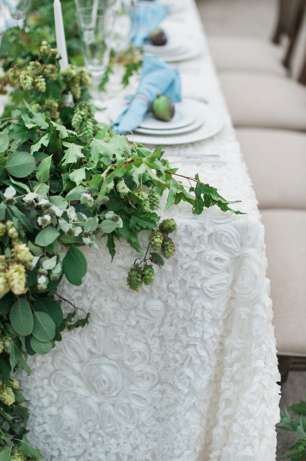 Ribbon Bliss Lace Tablecloth