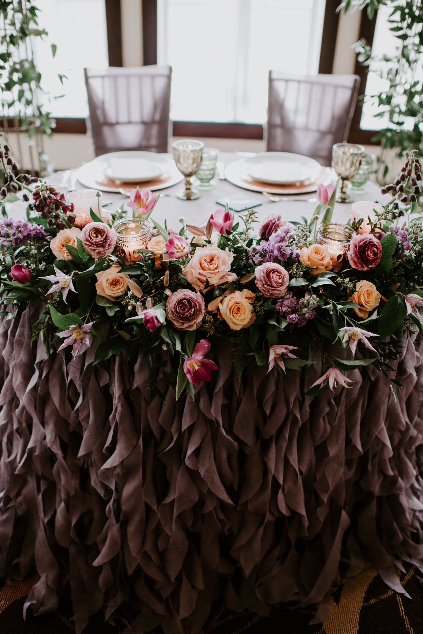 Romantic Chiffon Ruffles Fitted Tablecloth