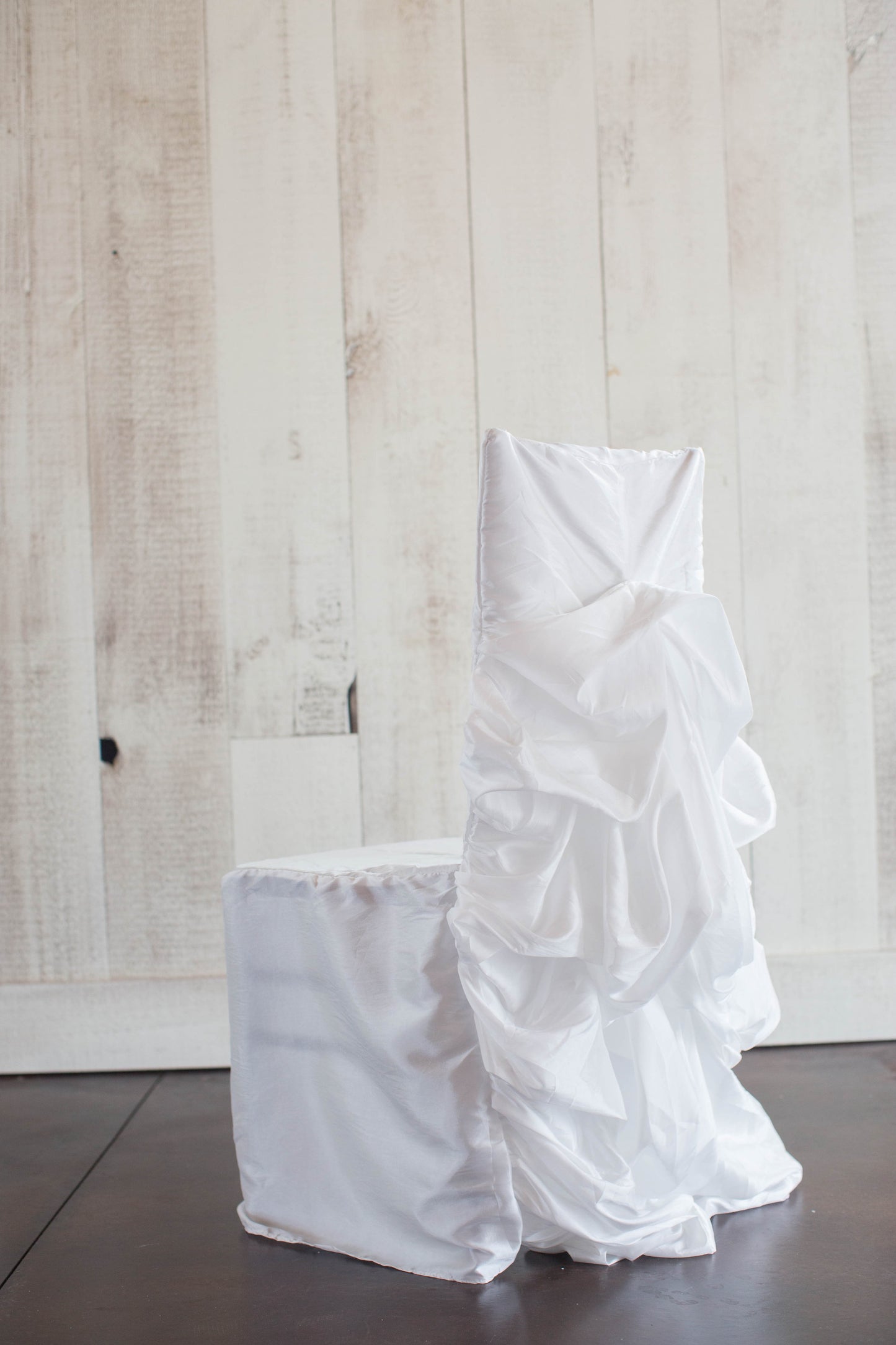 Bella Taffeta Ruched Chair Cover