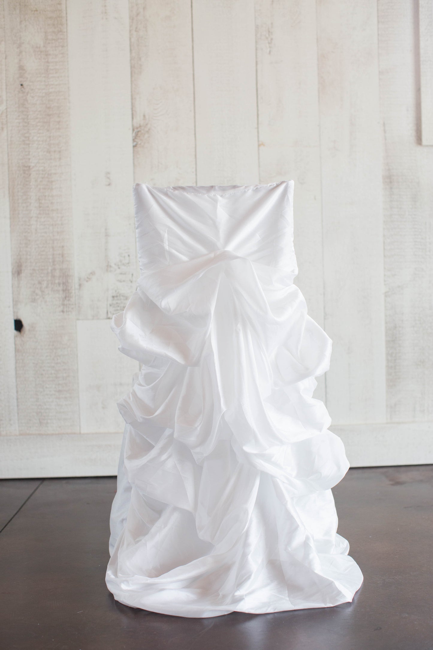 Bella Taffeta Ruched Chair Cover