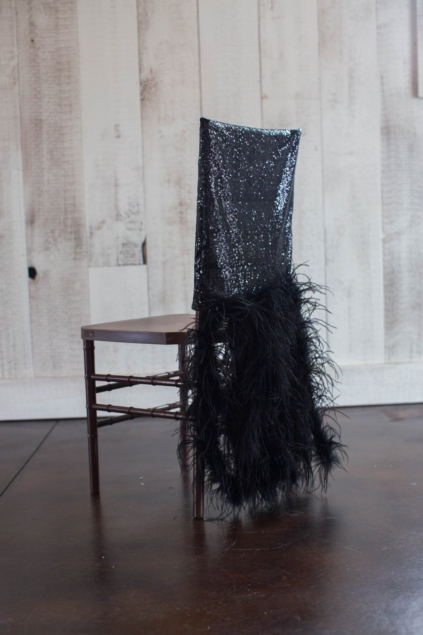 GLITZ Sequin & Feather Chair Jacket