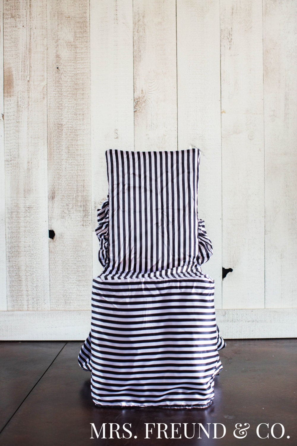 Bella Striped Ruched Chair Cover