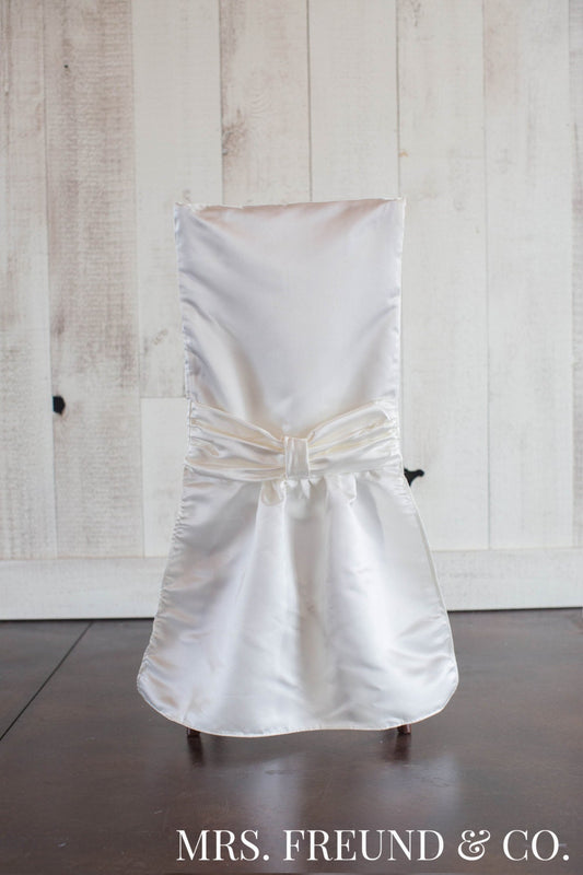 Simple Elegance Collection: Luxury Thick Satin Bow Chair Jackets