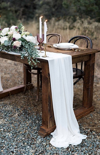 Romantic Chiffon Table Runner